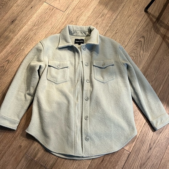 Hilary Radley Jackets & Blazers - HILARY RADLEY muted mint green shacket shirt jacket, size large
